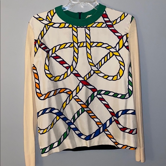 Tory Burch Sweaters - Tory Burch Silk front and Wool Sweater